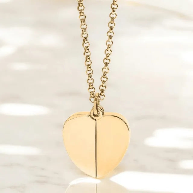 The Secret Heart: 18K Gold PVD Stainless Steel Necklace