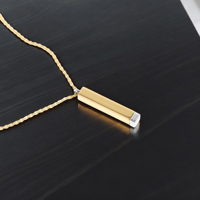 The Hidden Message Necklace - 18K Gold PVD - Custom Engraved