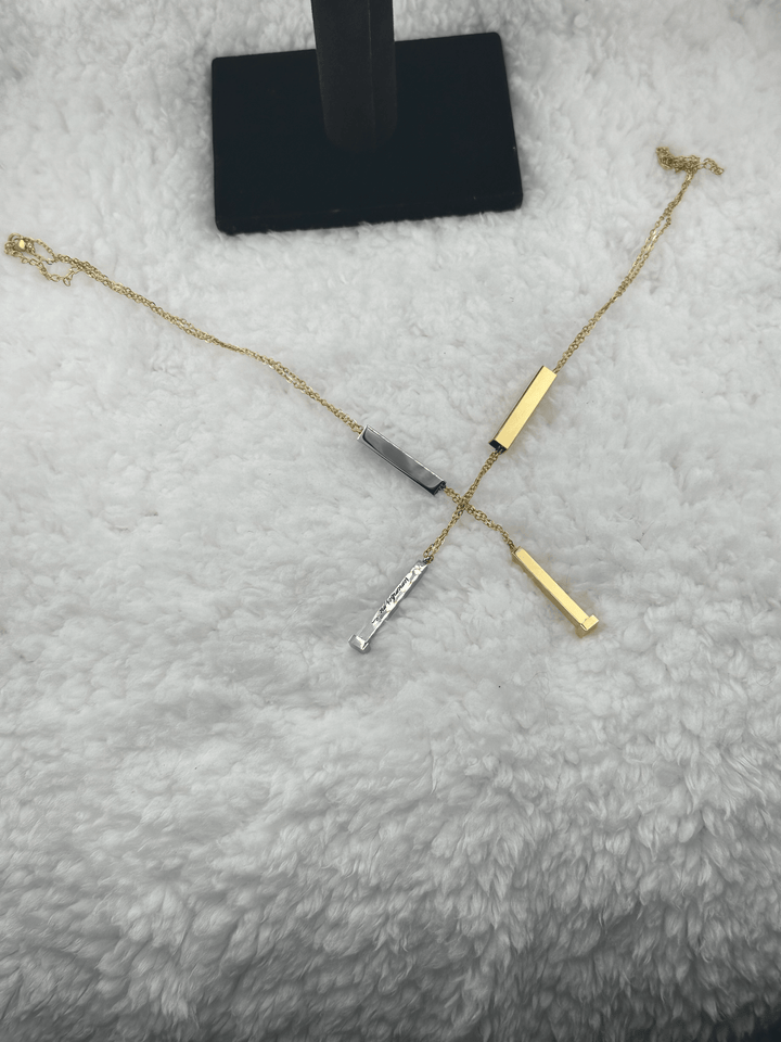 The Hidden Message Necklace - 18K Gold PVD - Custom Engraved