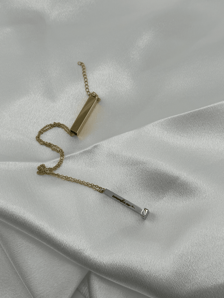 The Hidden Message Necklace - 18K Gold PVD - Custom Engraved
